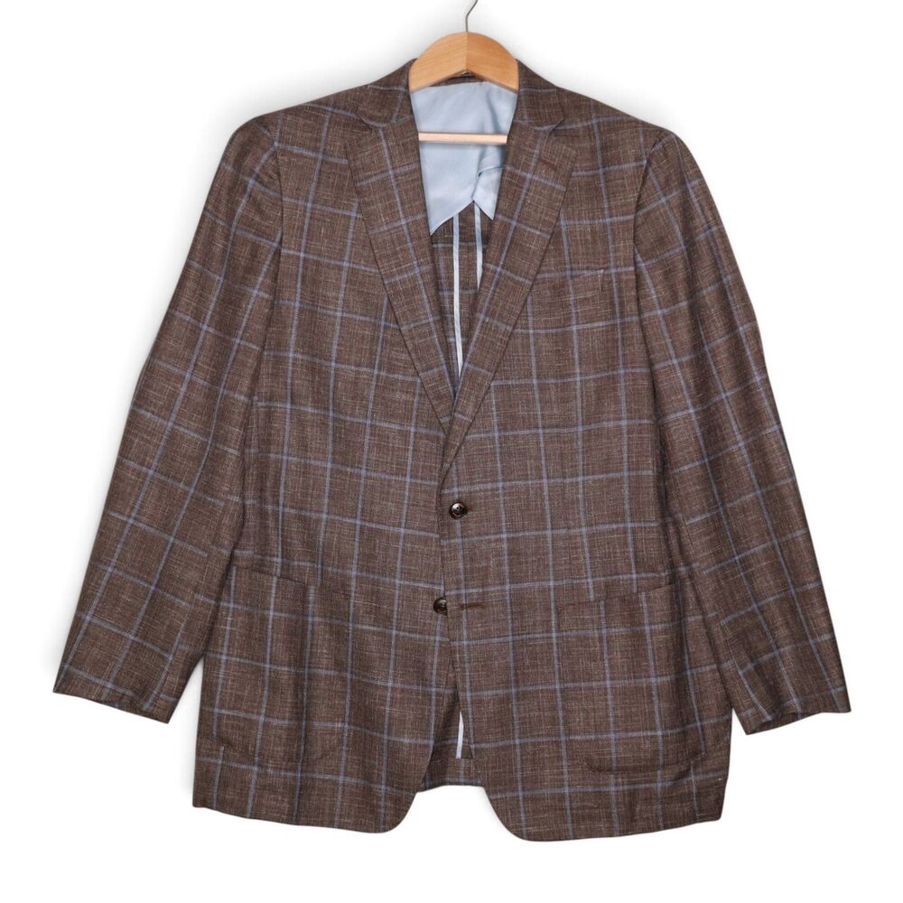 Peter Millar Loro Piana Summertime Men's 44L Wool Silk Linen Sport Coat Blazer